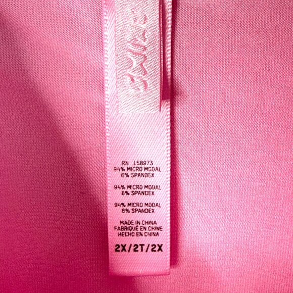 Skims Micro Modal Spaghetti Strap Cropped Scoop Tank Top Womens 2X Pink - Picture 2 of 5